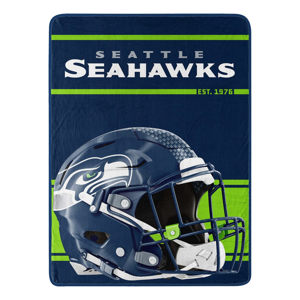 Blankets 46x60 Micro Raschel Seattle Seahawks Blanket 46x60 Micro Raschel Run Design Rolled 190604129976