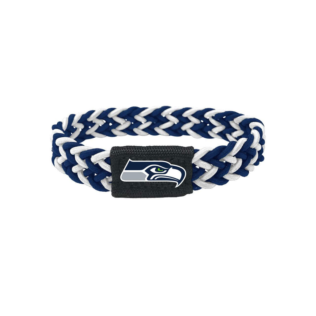 Jewelry Bracelet Braided Seattle Seahawks Bracelet Braided Navy and White 763264795883