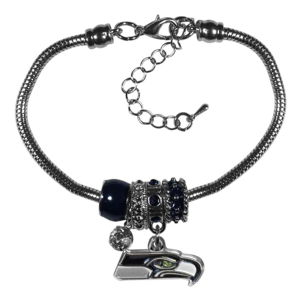 Jewelry Bracelet Euro Bead Seattle Seahawks Bracelet Euro Bead Style 754603138744