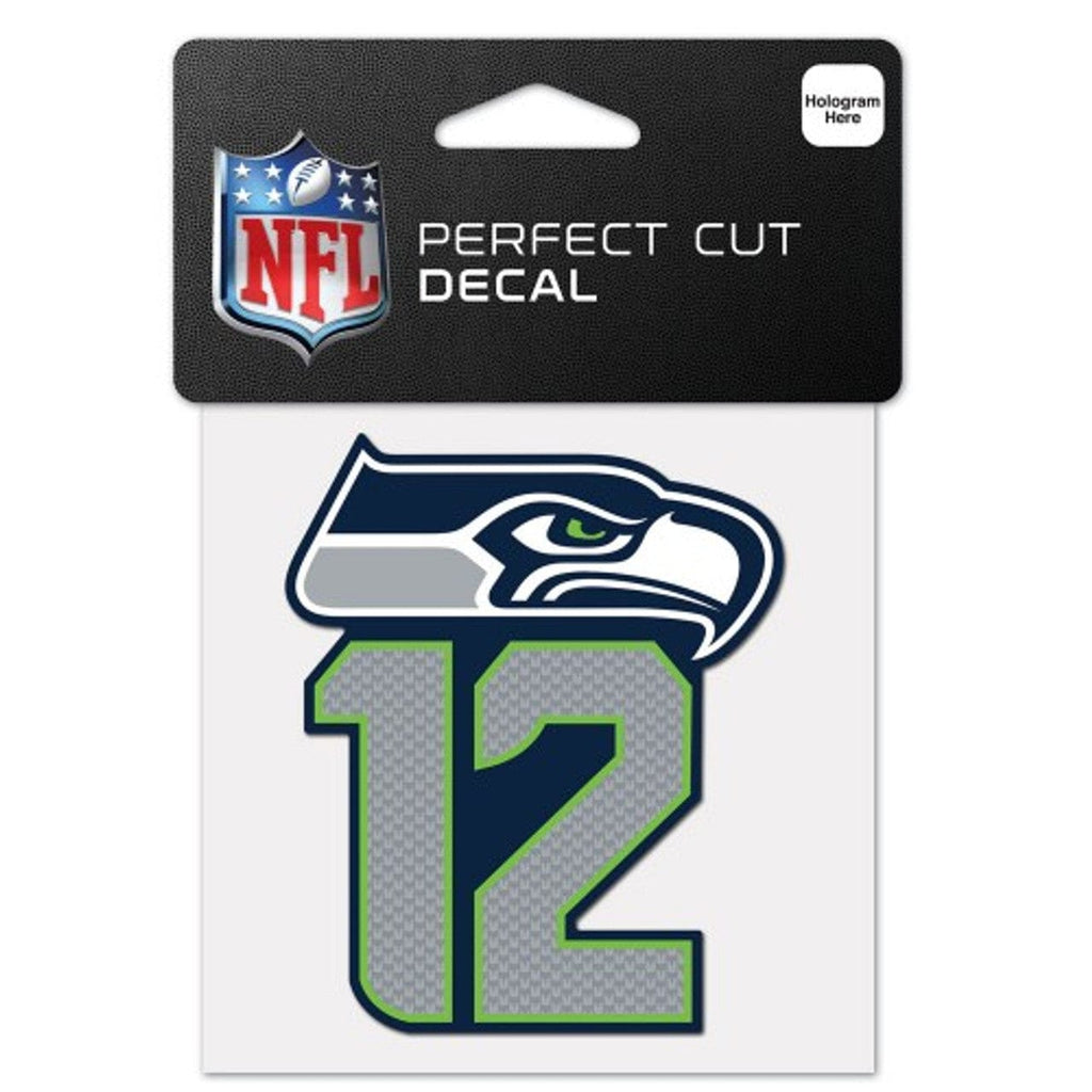 Decal 4x4 Perfect Cut Color Seattle Seahawks Decal 4x4 Perfect Cut Color 12th Man Design 032085985163