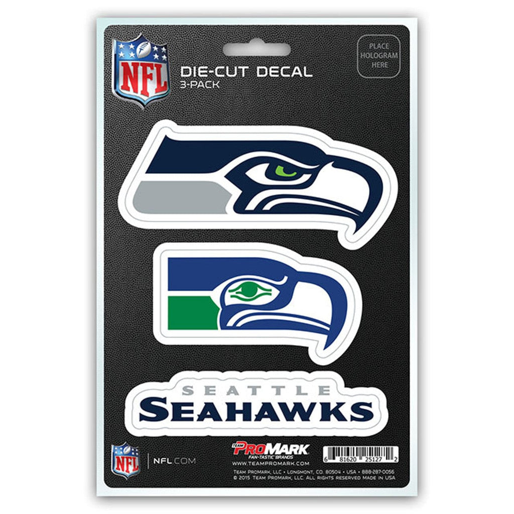 Decal Die Cut Teams 3 Pack Seattle Seahawks Decal Die Cut Team 3 Pack 681620251272