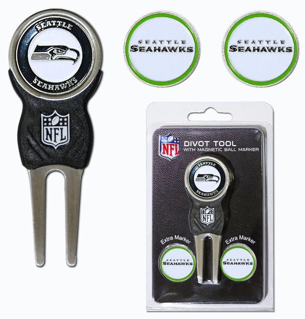 Golf Divot Tool with 3 Markers Seattle Seahawks Golf Divot Tool with 3 Markers 637556328458