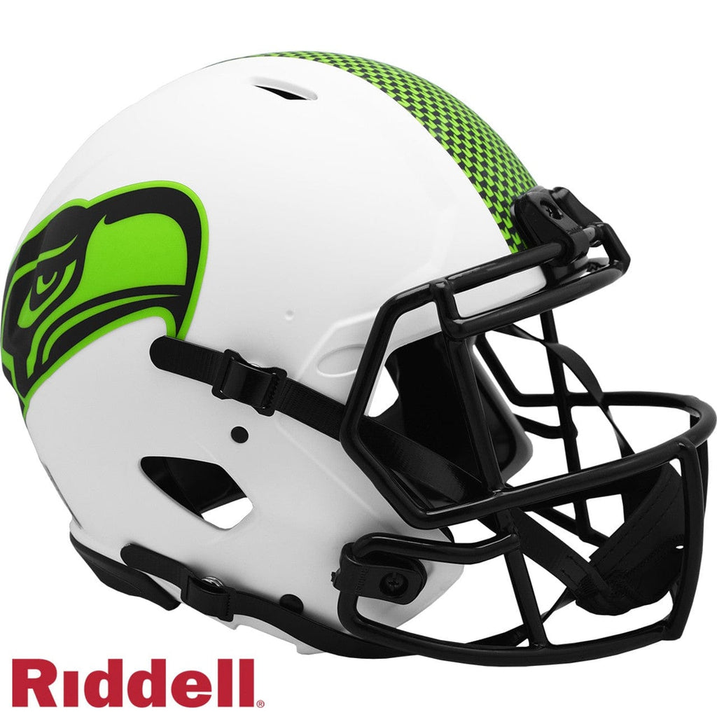 Helmets Full Size Auth Lunar Seattle Seahawks Helmet Riddell Authentic Full Size Speed Style Lunar Eclipse Alternate 095855626772