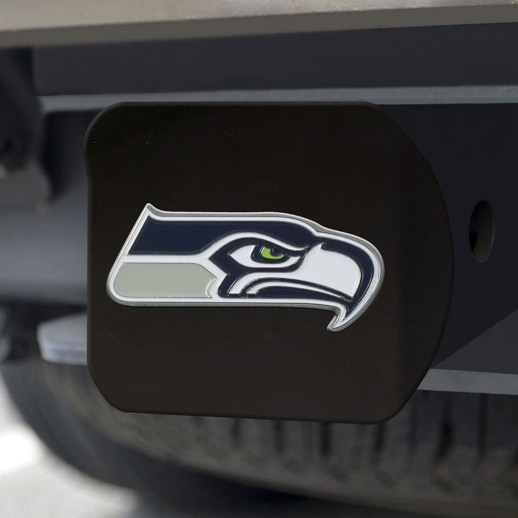 Auto Hitch Covers Seattle Seahawks Hitch Cover Color Emblem on Black 842281126136