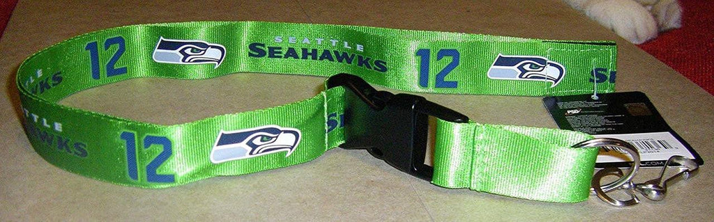 Lanyard Breakaway W Ring Seattle Seahawks Lanyard Breakaway with Key Ring Style 12th Man Green Design - Special Order 657175371369