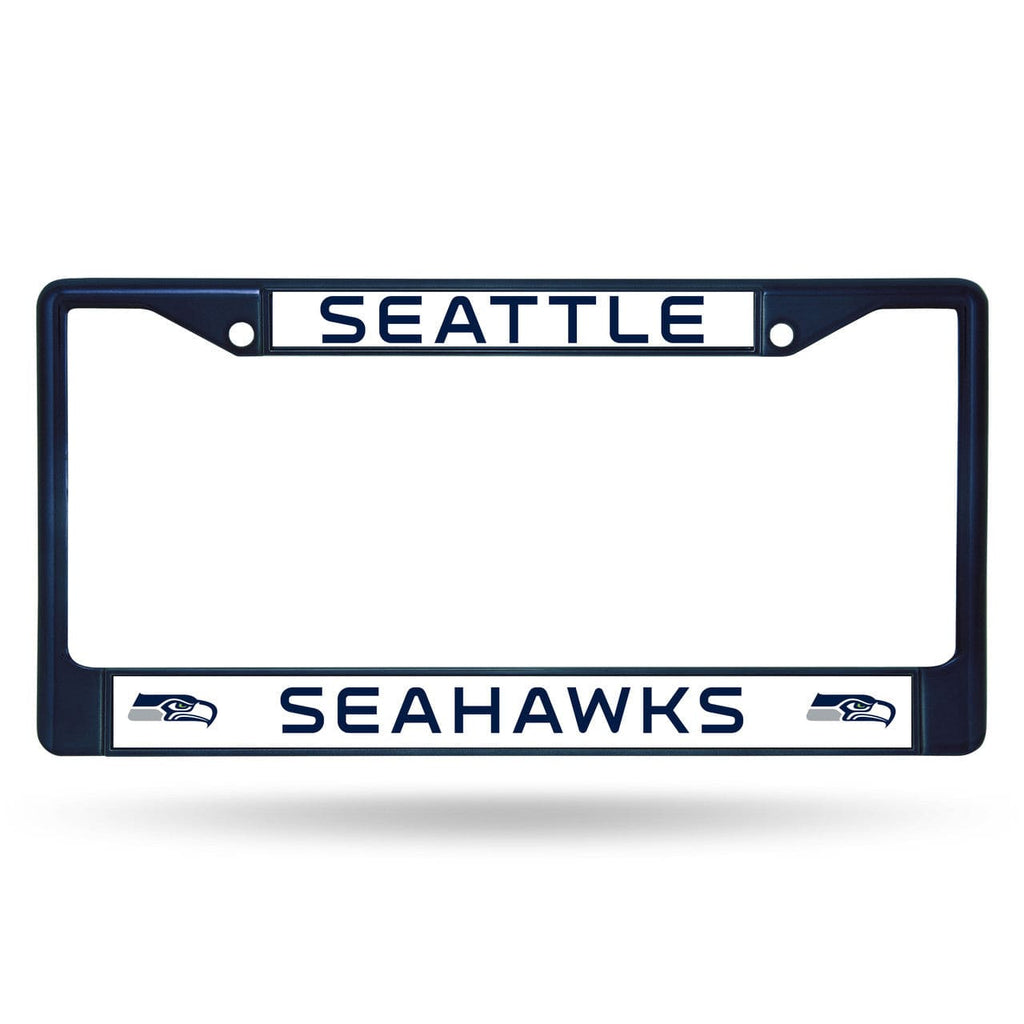 License Frame Metal Seattle Seahawks License Plate Frame Metal Navy 094746965211
