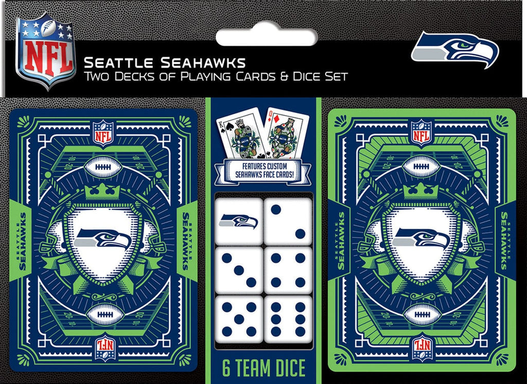 Playing Cards and Dice Set Seattle Seahawks Playing Cards and Dice Set 705988013577