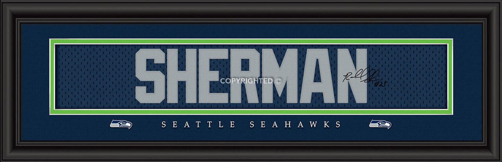 Print 8x24 Signature Style Seattle Seahawks Richard Sherman Print - Signature 8"x24" 848655038623