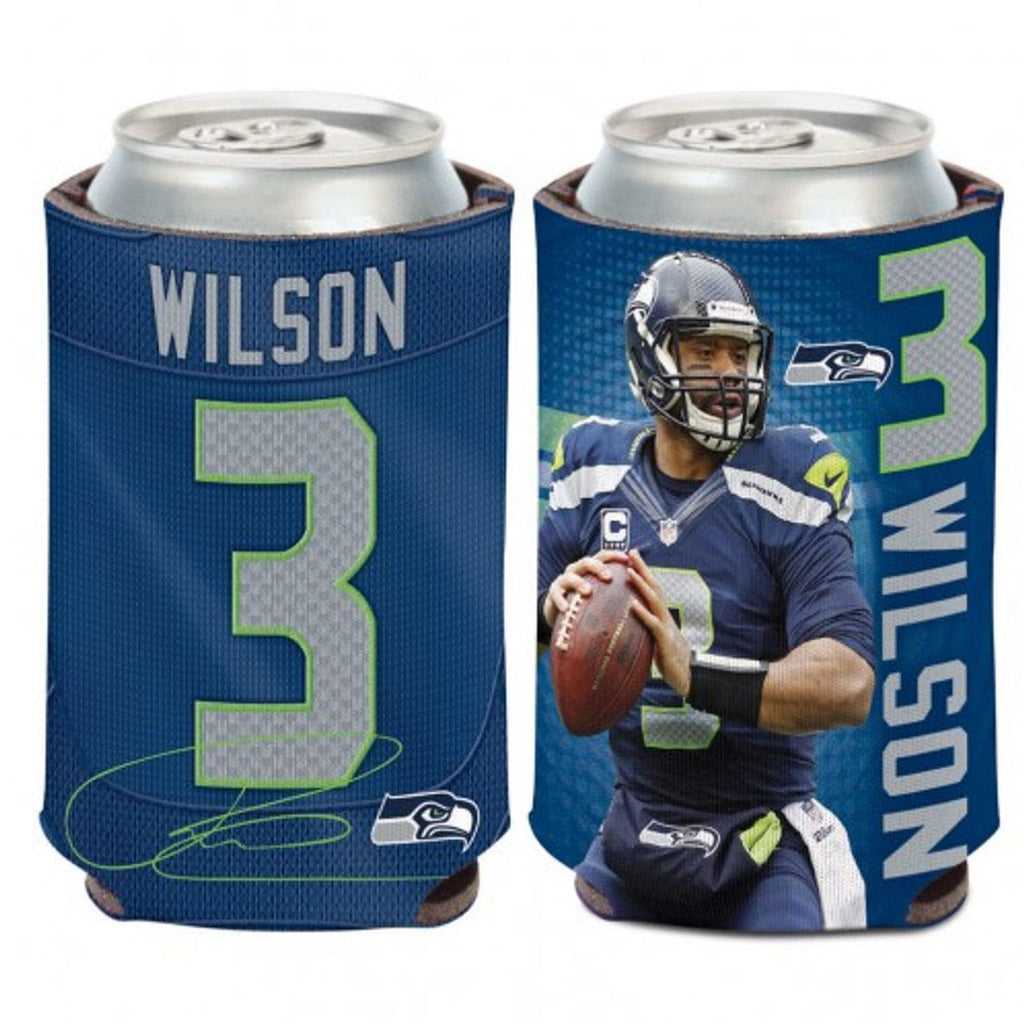 Can Holder Player Seattle Seahawks Russell Wilson Can Cooler 032085144669