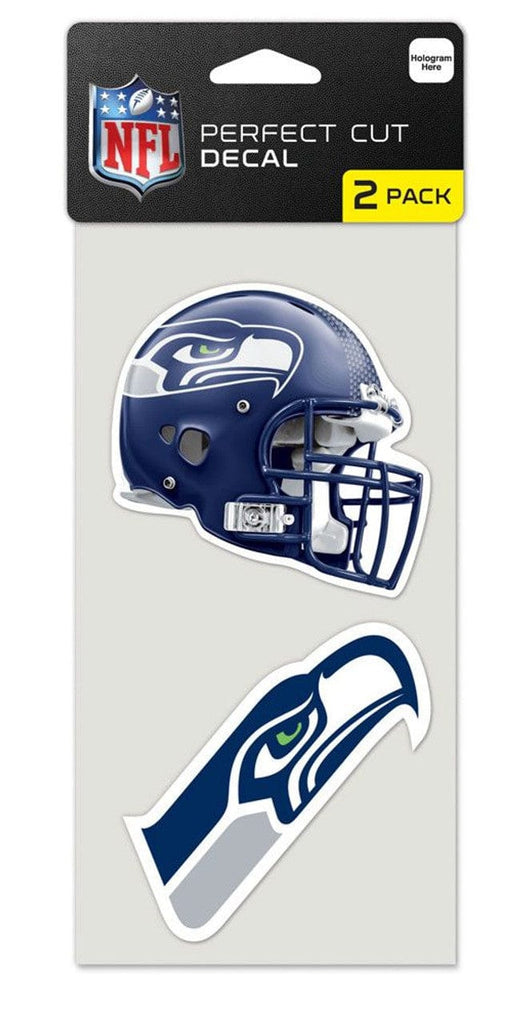 Decal 4x4 Perfect Cut Set of 2 Seattle Seahawks Set of 2 Die Cut Decals 032085475848