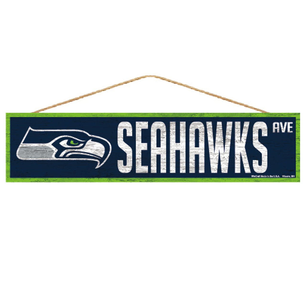 Sign 4x17 Avenue Seattle Seahawks Sign 4x17 Wood Avenue Design 032085929426