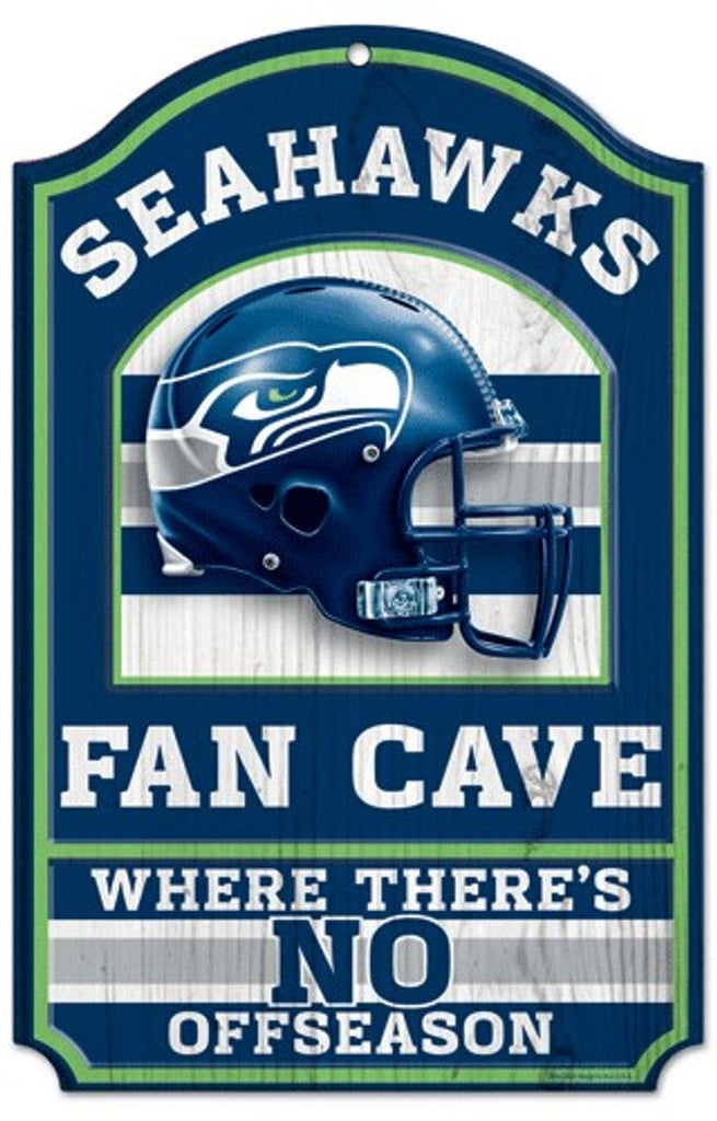 Sign 11x17 Fan Cave Seattle Seahawks Wood Sign - 11"x17" Fan Cave Design 032085060570