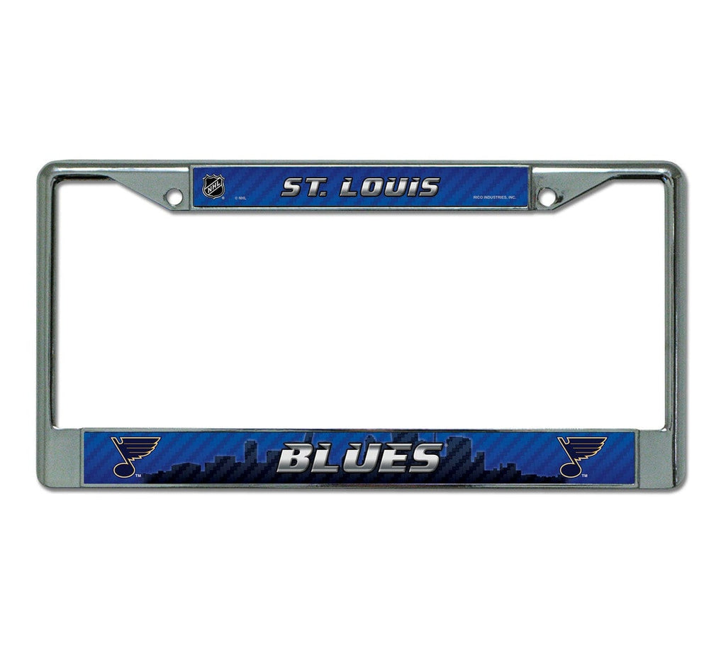 License Frame Chrome St. Louis Blues License Plate Frame Chrome Printed Insert 094746012359