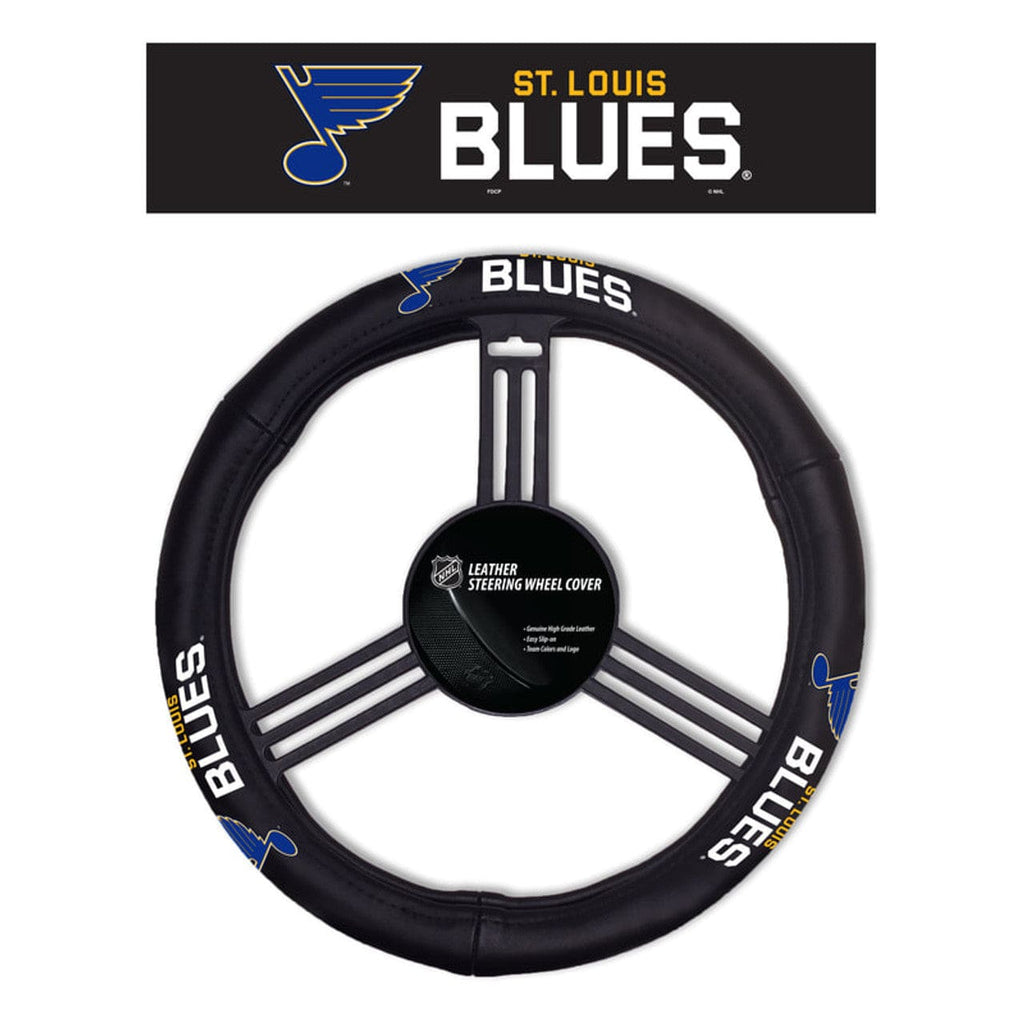St. Louis Blues St. Louis Blues Steering Wheel Cover Leather CO 023245881173
