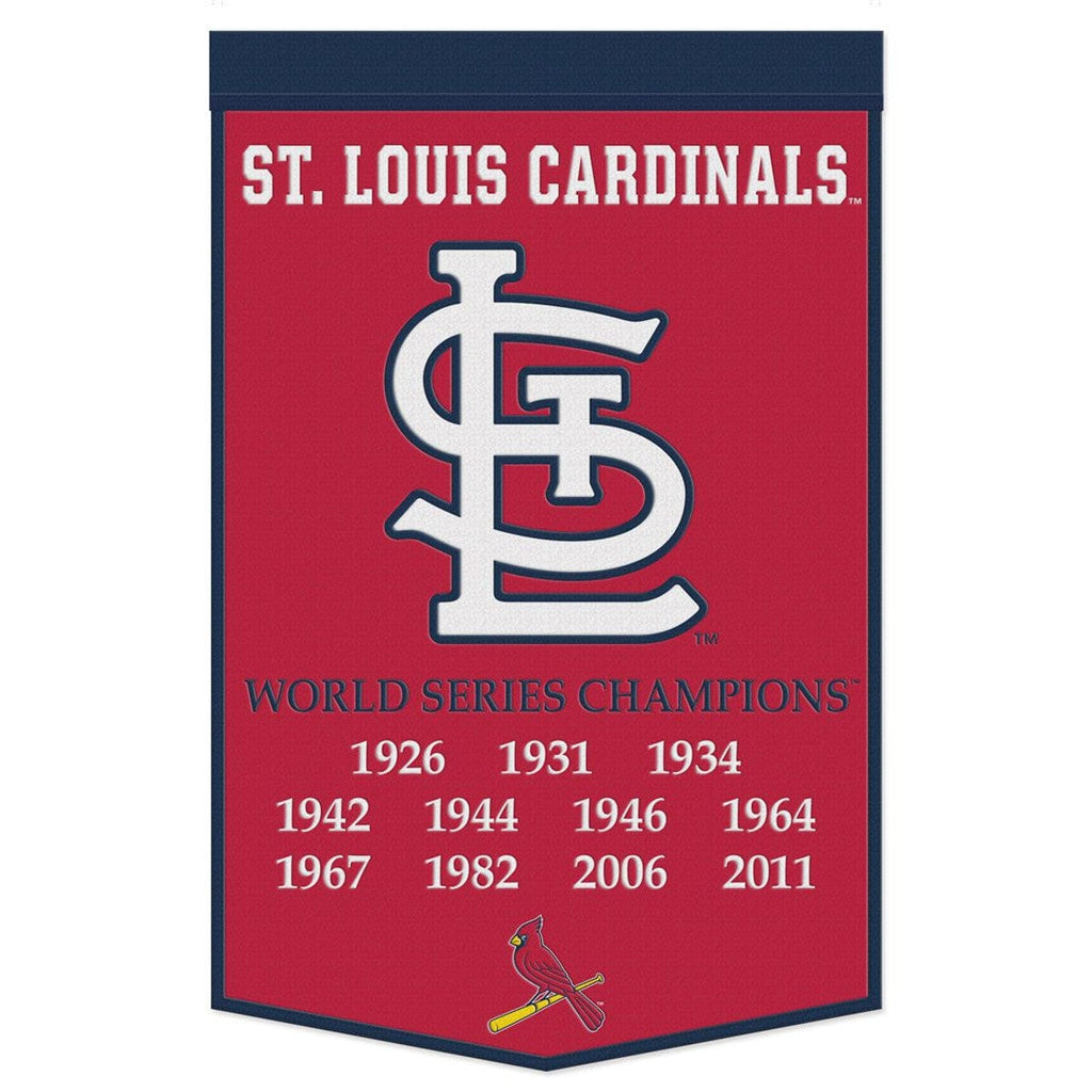 Wool Banners St. Louis Cardinals Banner Wool 24x38 Dynasty Champ Design 194166478909