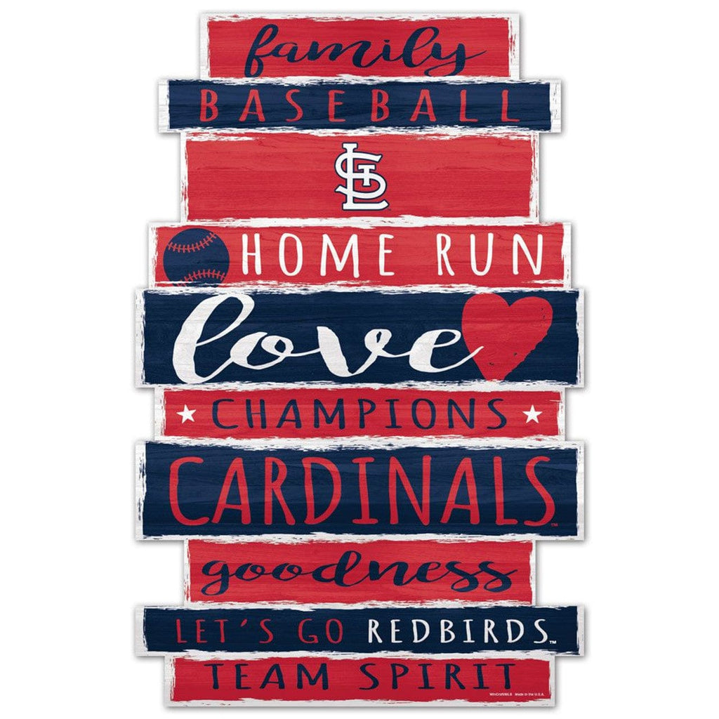 Sign 11x17 Established Home St. Louis Cardinals Sign 11x17 Wood Family Word Design 032085622648