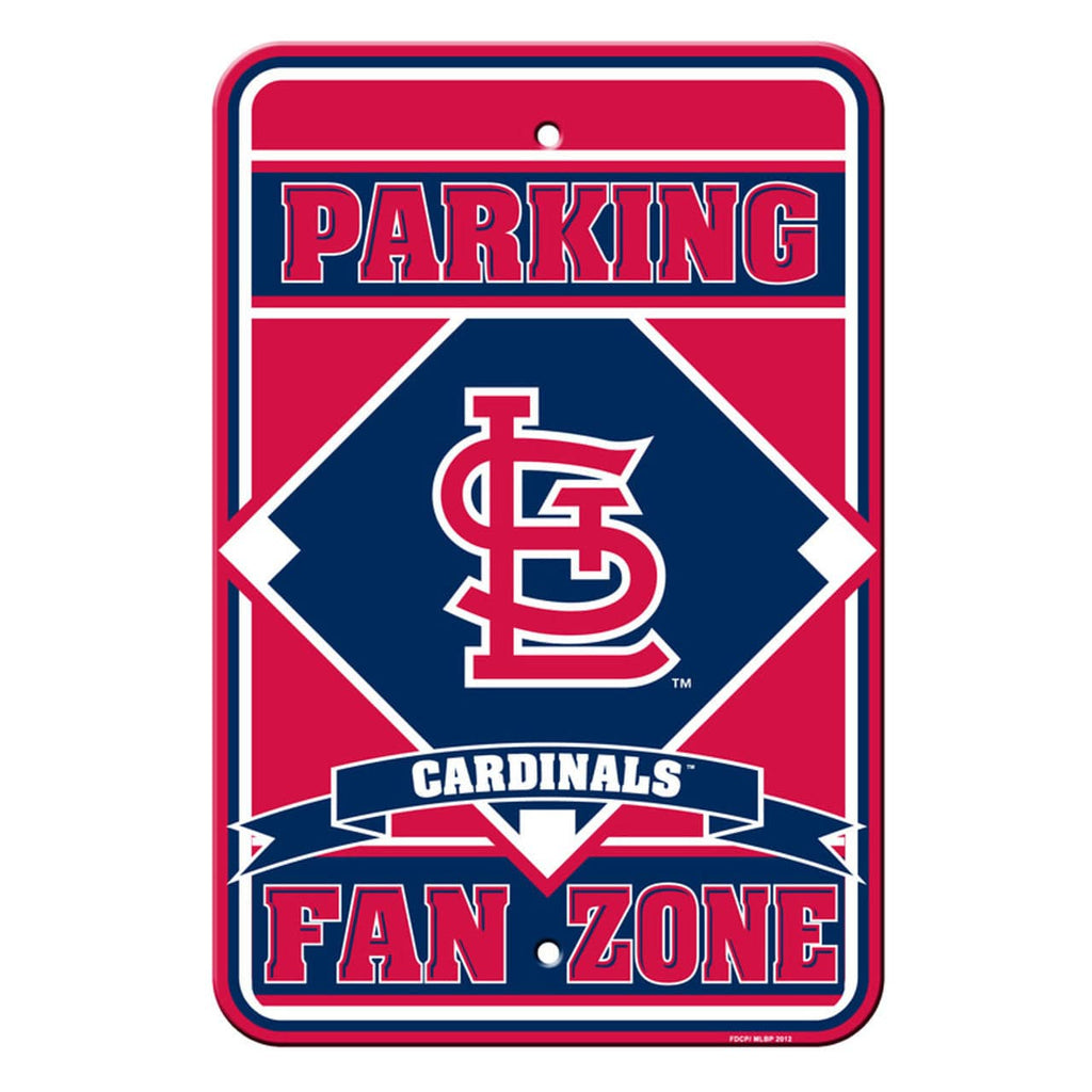 St. Louis Cardinals St. Louis Cardinals Sign 12x18 Plastic Fan Zone Parking Style CO 023245622240