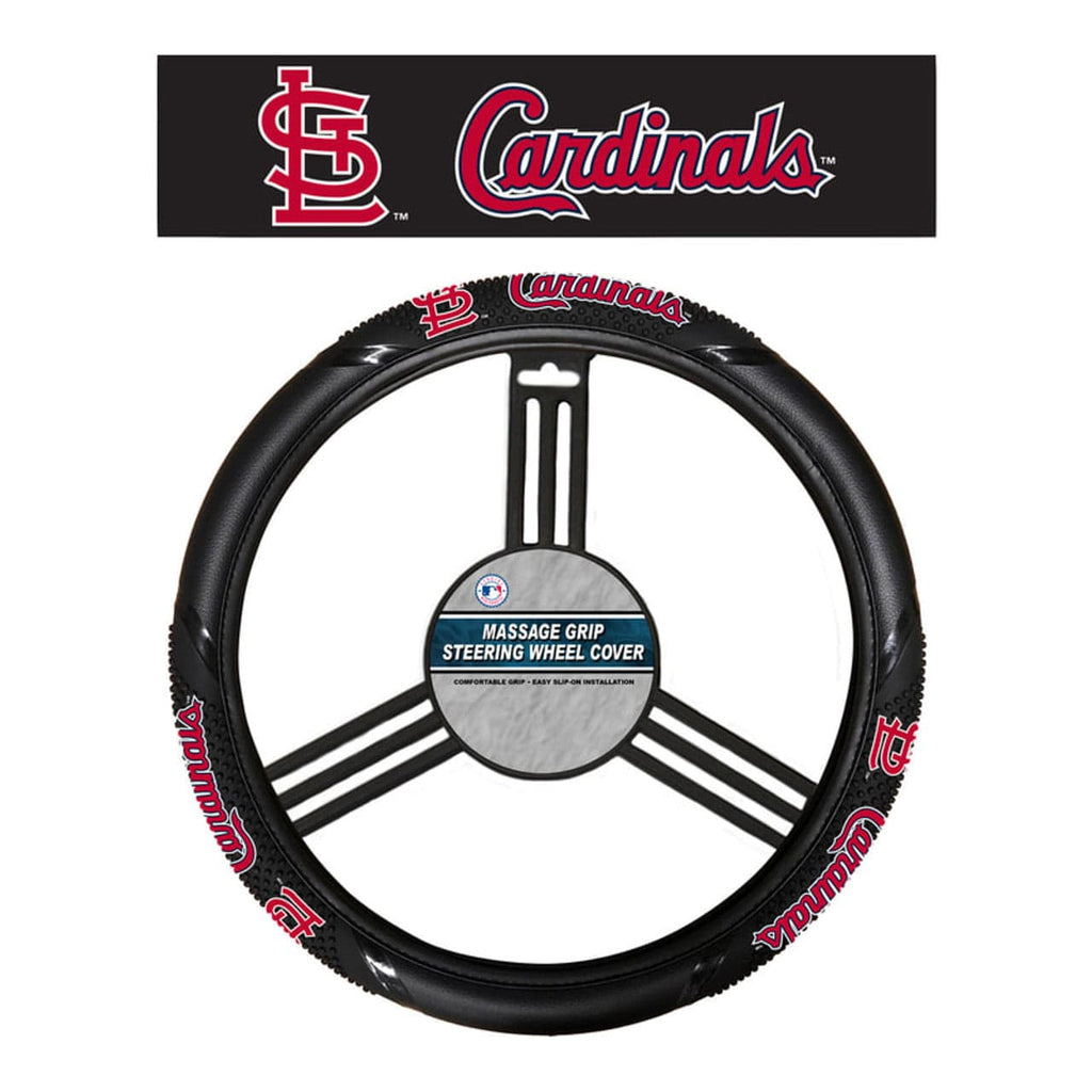 St. Louis Cardinals St. Louis Cardinals Steering Wheel Cover Massage Grip Style CO 023245666244