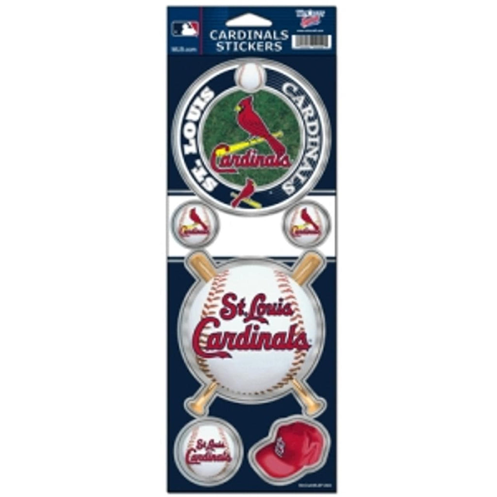 Decal 4x11 Die Cut Prismatic St. Louis Cardinals Stickers Prismatic 032085207432