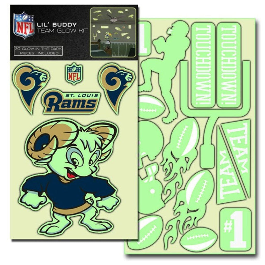 NFL Legacy Teams St. Louis Rams Decal Lil Buddy Glow in the Dark Kit CO 681620549287