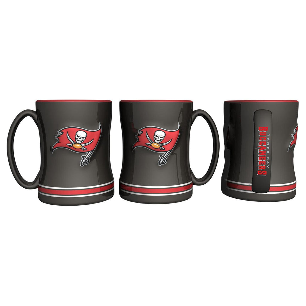 Drink Mug 14 Relief Tampa Bay Buccaneers Coffee Mug - 14oz Sculpted Relief - New Logo 888860054841