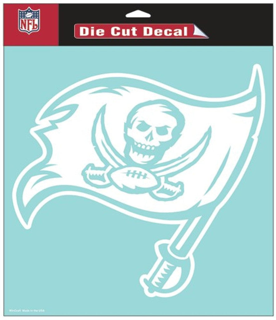 Decal 8x8 Perfect Cut White Tampa Bay Buccaneers Decal 8x8 Perfect Cut White 032085256584