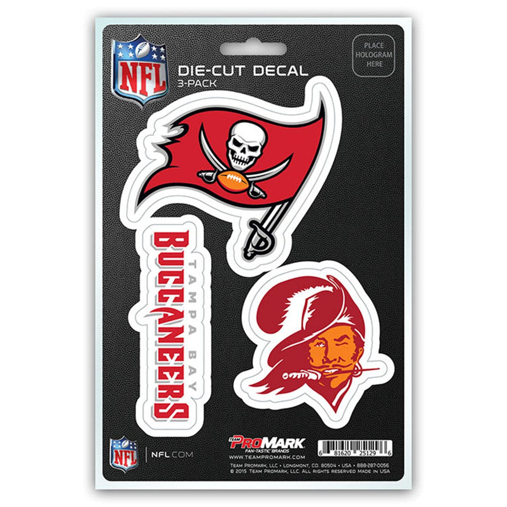 Decal Die Cut Teams 3 Pack Tampa Bay Buccaneers Decal Die Cut Team 3 Pack 681620251296