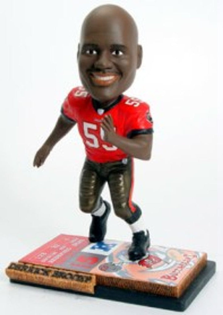 Tampa Bay Buccaneers Tampa Bay Buccaneers Derrick Brooks Ticket Base Forever Collectibles Bobblehead CO 681329158278