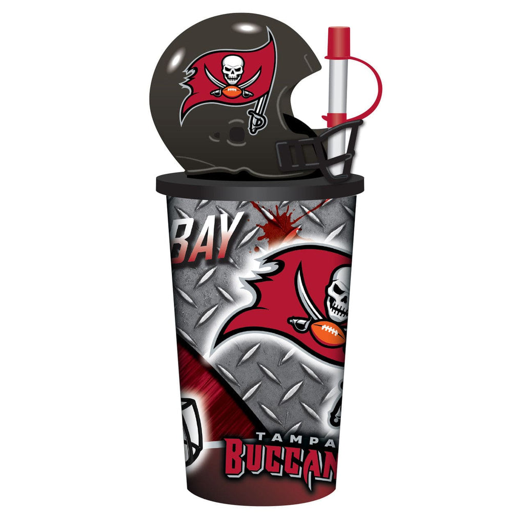 Helmet Cups Tampa Bay Buccaneers Helmet Cup 32oz Plastic with Straw 194688082509