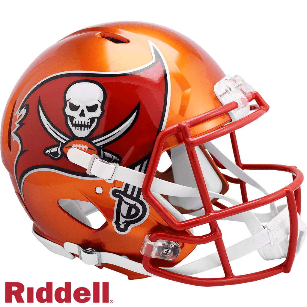 Helmets Full Size Authentic Flash Tampa Bay Buccaneers Helmet Riddell Authentic Full Size Speed Style FLASH Alternate 095855627939