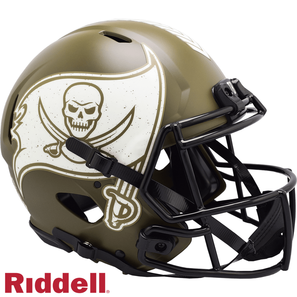 Salute to Service Helmets Tampa Bay Buccaneers Helmet Riddell Authentic Full Size Speed Style Salute To Service 095855632339