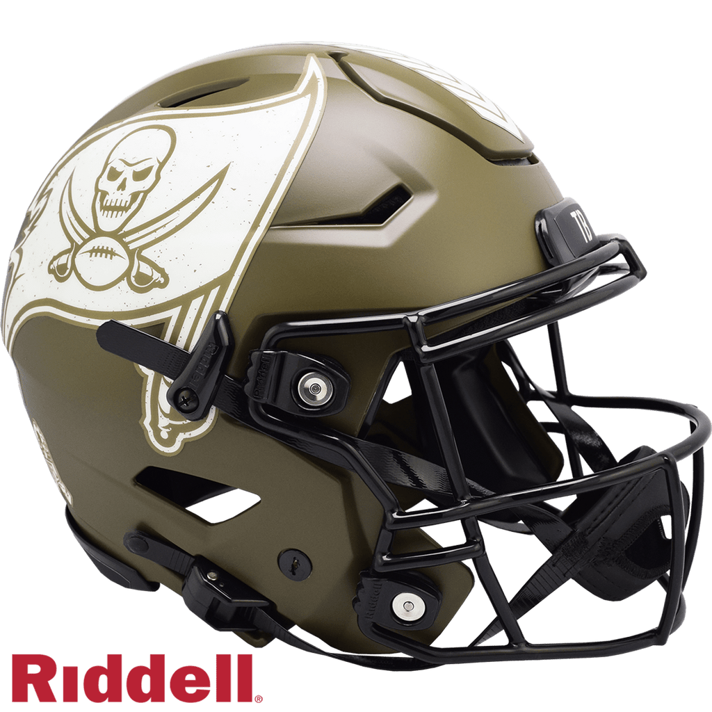 Salute to Service Helmets Tampa Bay Buccaneers Helmet Riddell Authentic Full Size SpeedFlex Style Salute To Service 095855631677