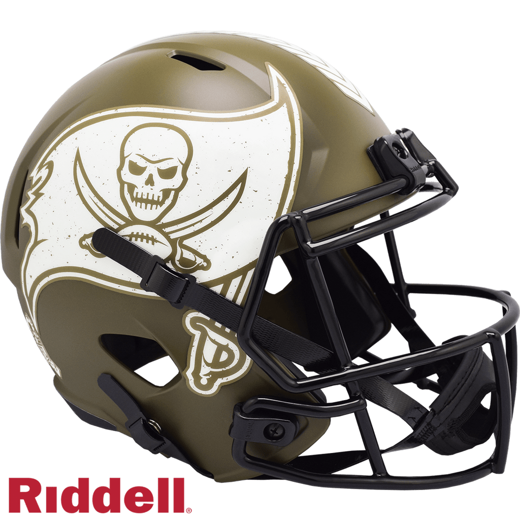 Salute to Service Helmets Tampa Bay Buccaneers Helmet Riddell Replica Full Size Speed Style Salute To Service 095855632674