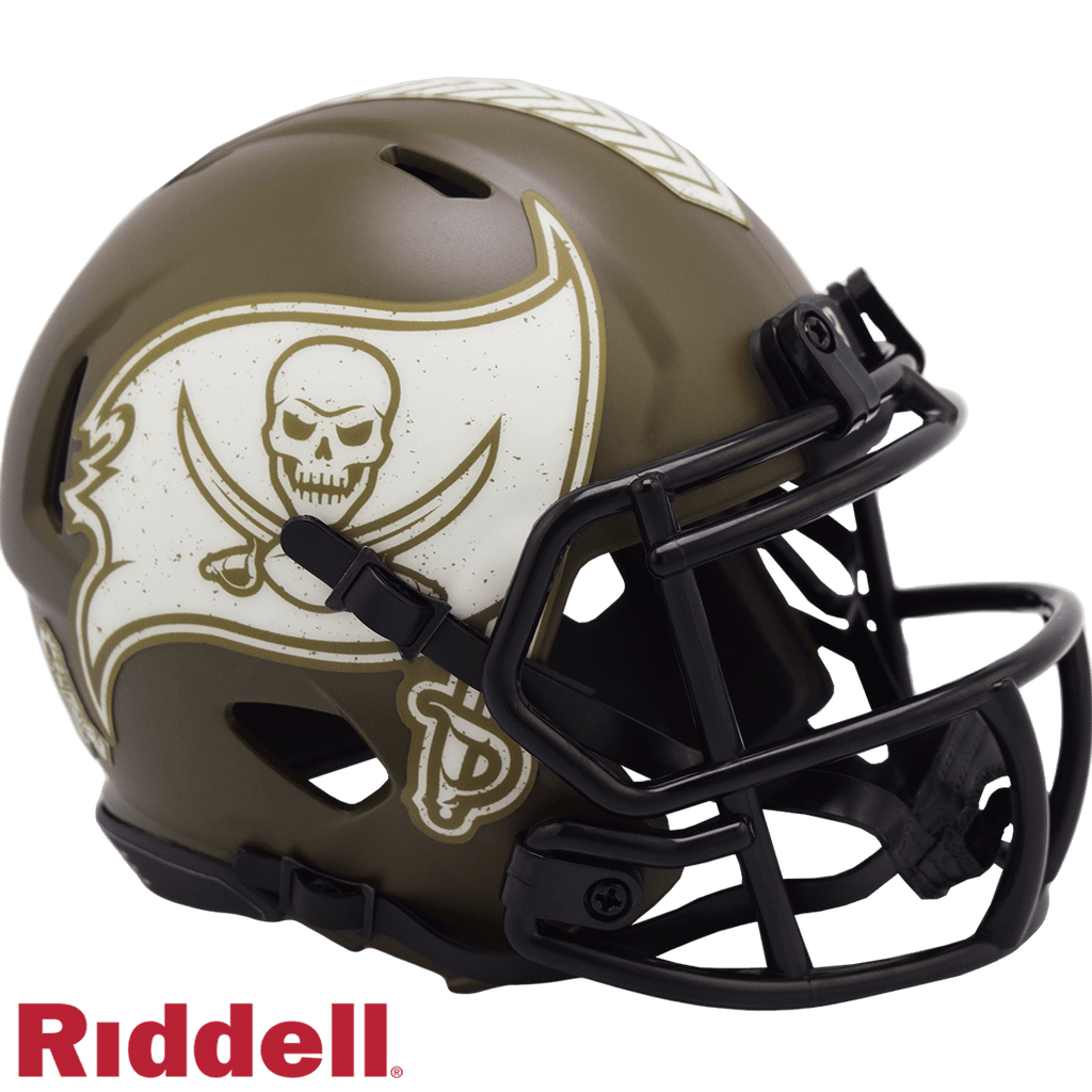 Salute to Service Helmets Tampa Bay Buccaneers Helmet Riddell Replica Mini Speed Style Salute To Service 095855633626