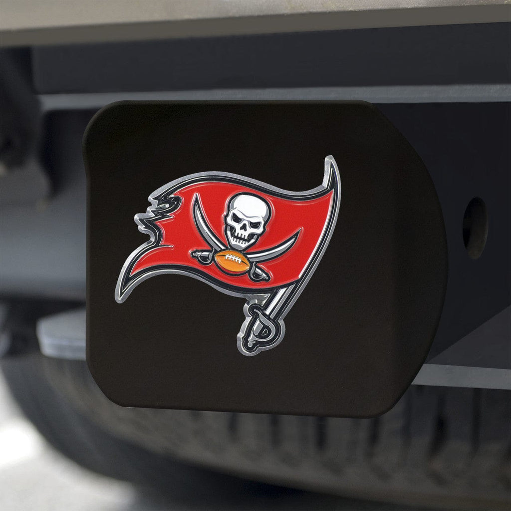 Auto Hitch Covers Tampa Bay Buccaneers Hitch Cover Color Emblem on Black 842281126167