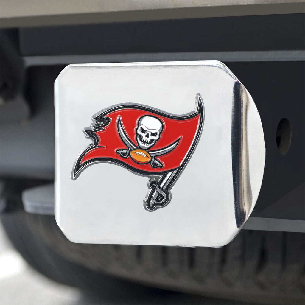 Auto Hitch Covers Tampa Bay Buccaneers Hitch Cover Color Emblem on Chrome 842281126150