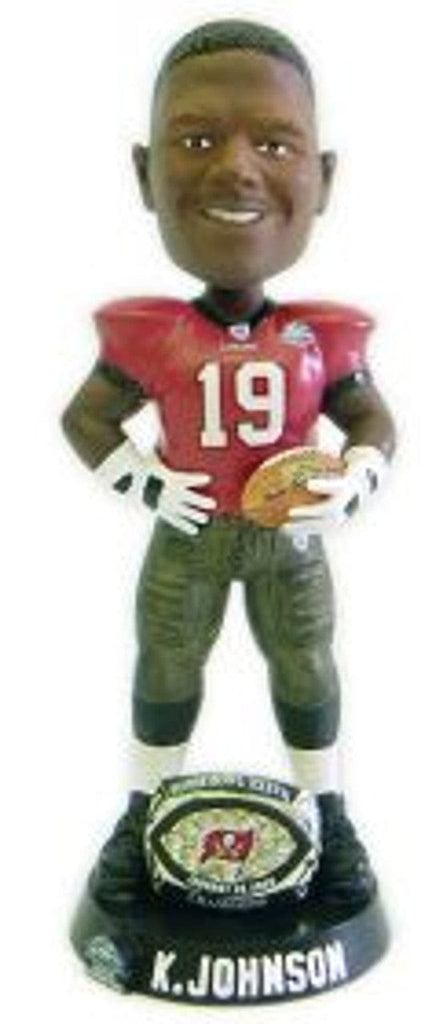 Tampa Bay Buccaneers Tampa Bay Buccaneers Keyshawn Johnson Super Bowl 37 Ring Forever Collectibles Bobblehead CO 681329093951