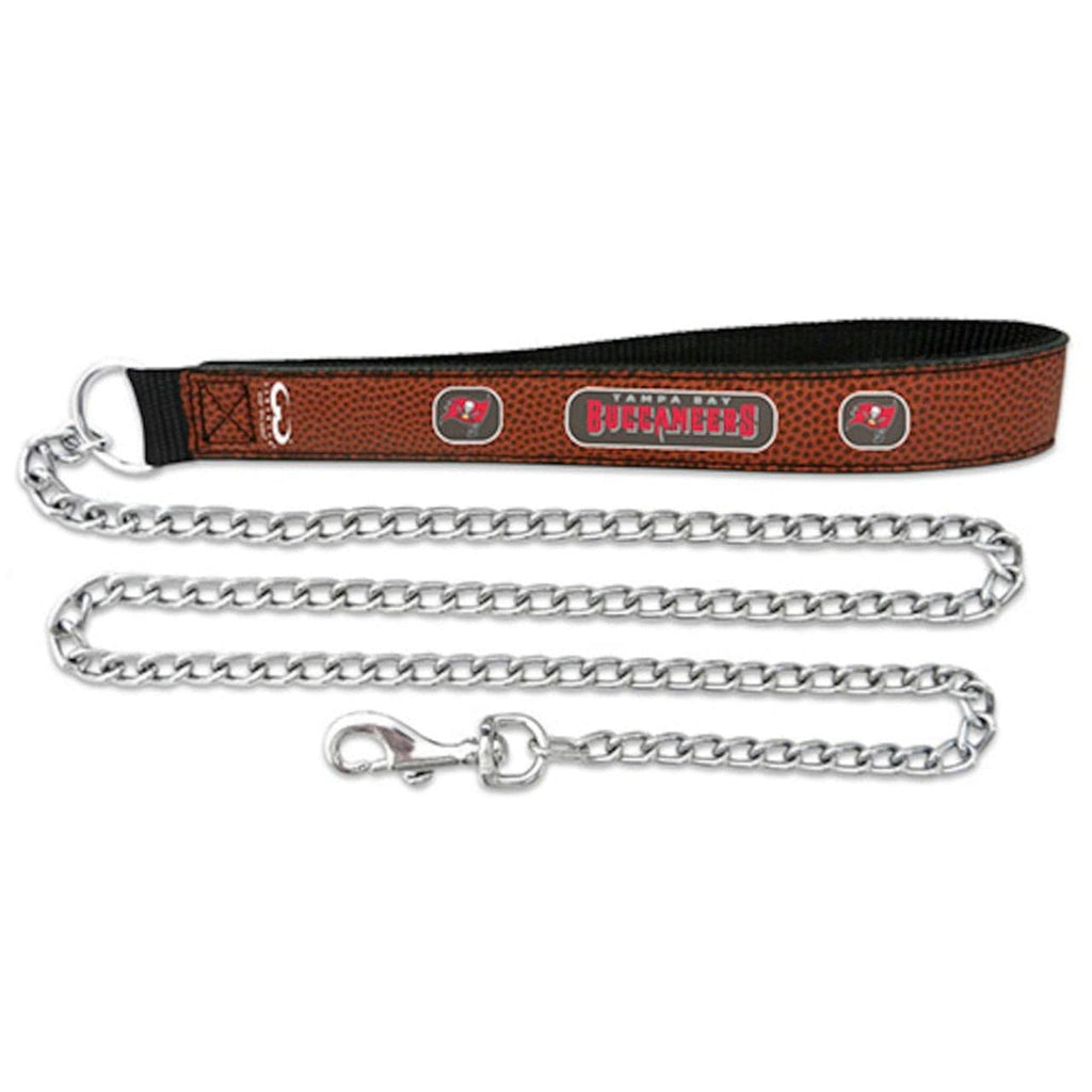 Pet Fan Gear Leash Tampa Bay Buccaneers Pet Leash Leather Chain Football Size Large 844214090248