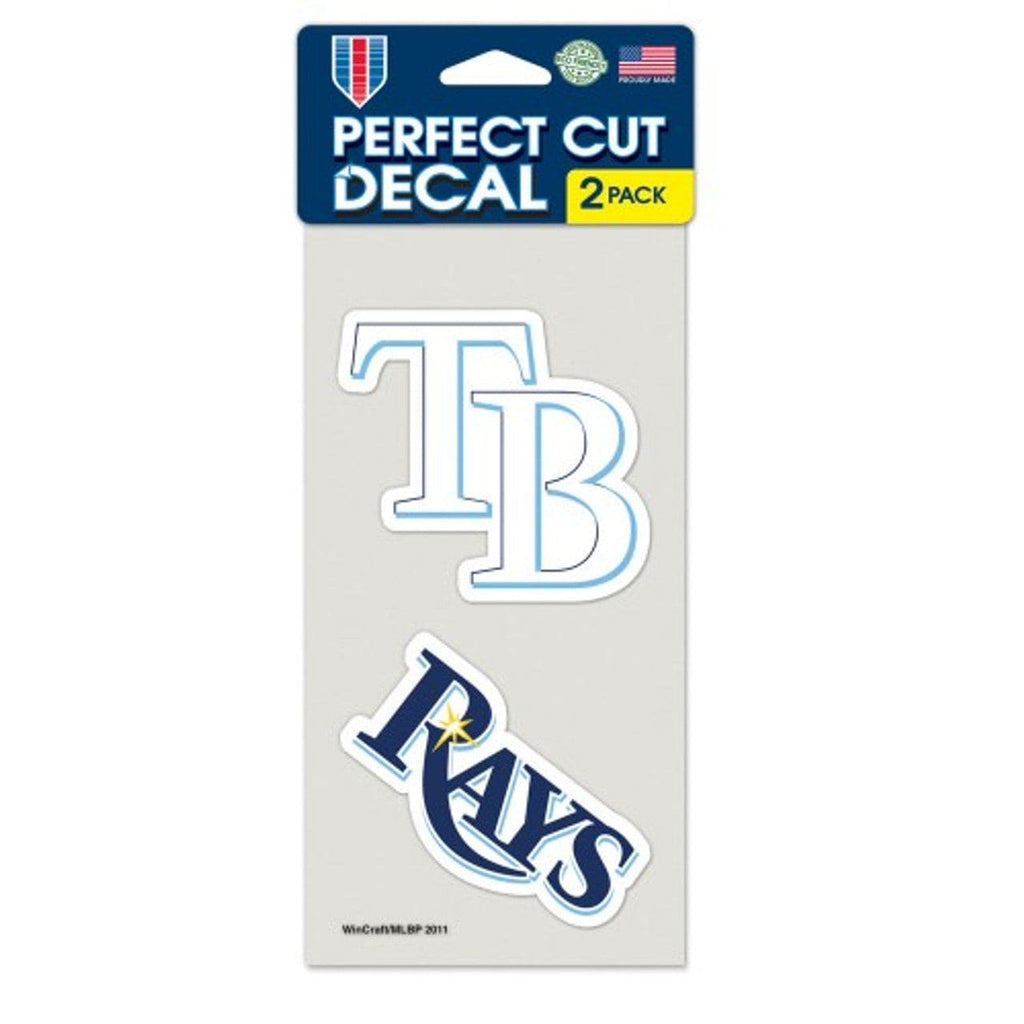 Decal 4x4 Perfect Cut Set of 2 Tampa Bay Rays Decal 4x4 Die Cut Set of 2 - Special Order 032085476586