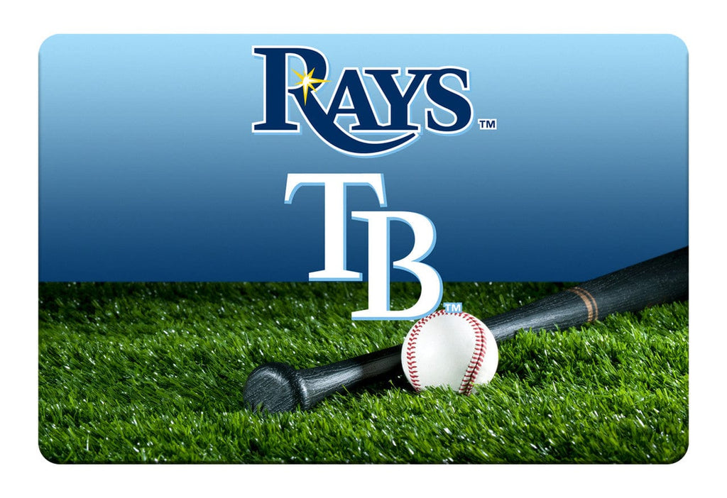 Tampa Bay Rays Tampa Bay Rays Pet Bowl Mat Team Color Baseball Size Large CO 812940028514