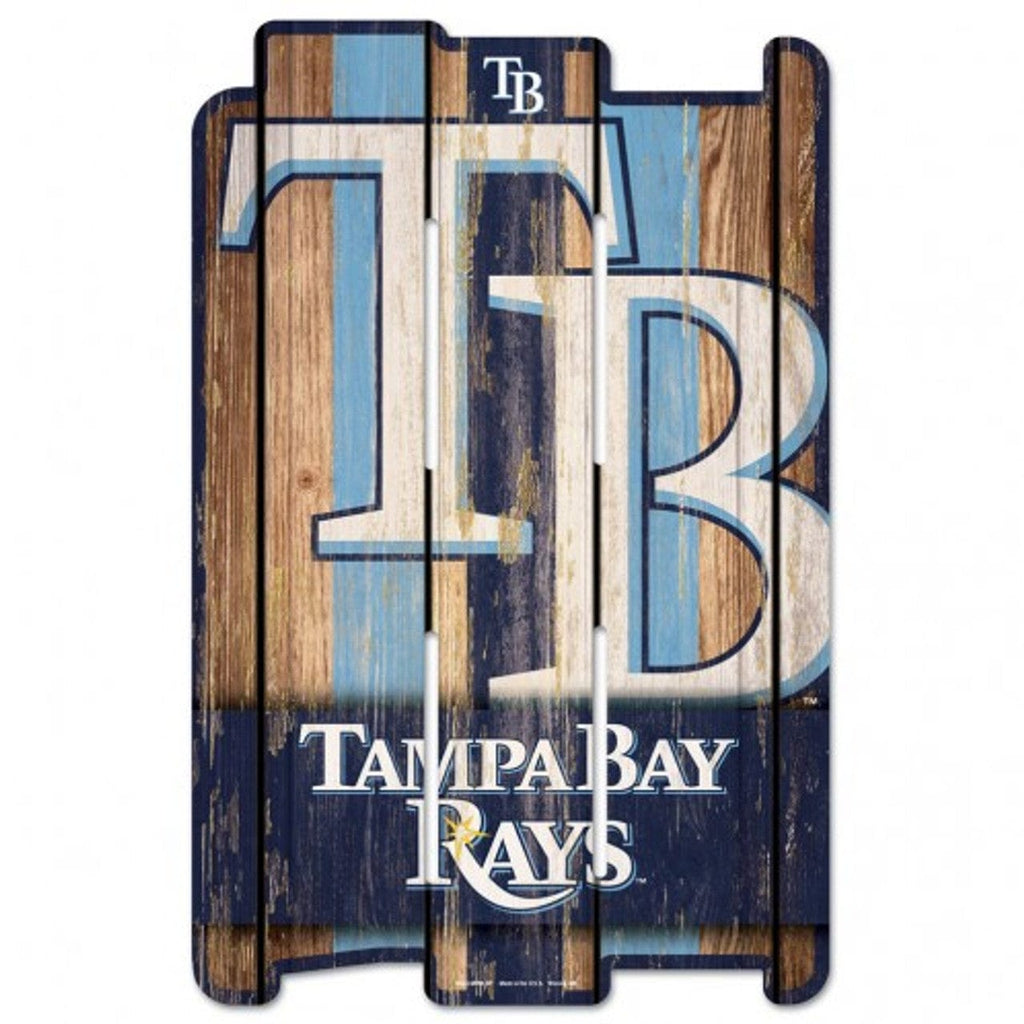 Sign 11x17 Fence Tampa Bay Rays Sign 11x17 Wood Fence Style - Special Order 032085018748