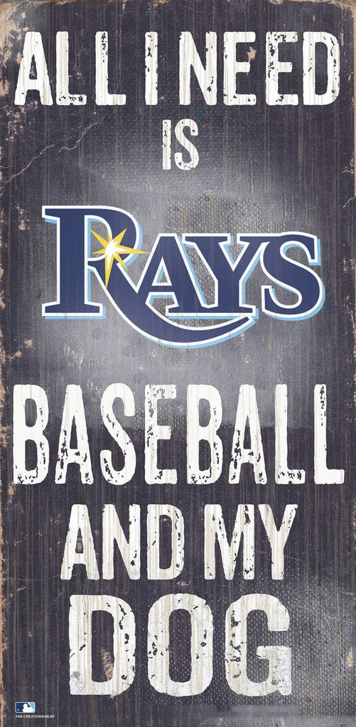 Tampa Bay Rays Tampa Bay Rays Sign Wood 6x12 Baseball and Dog Design Special Order 878460241888
