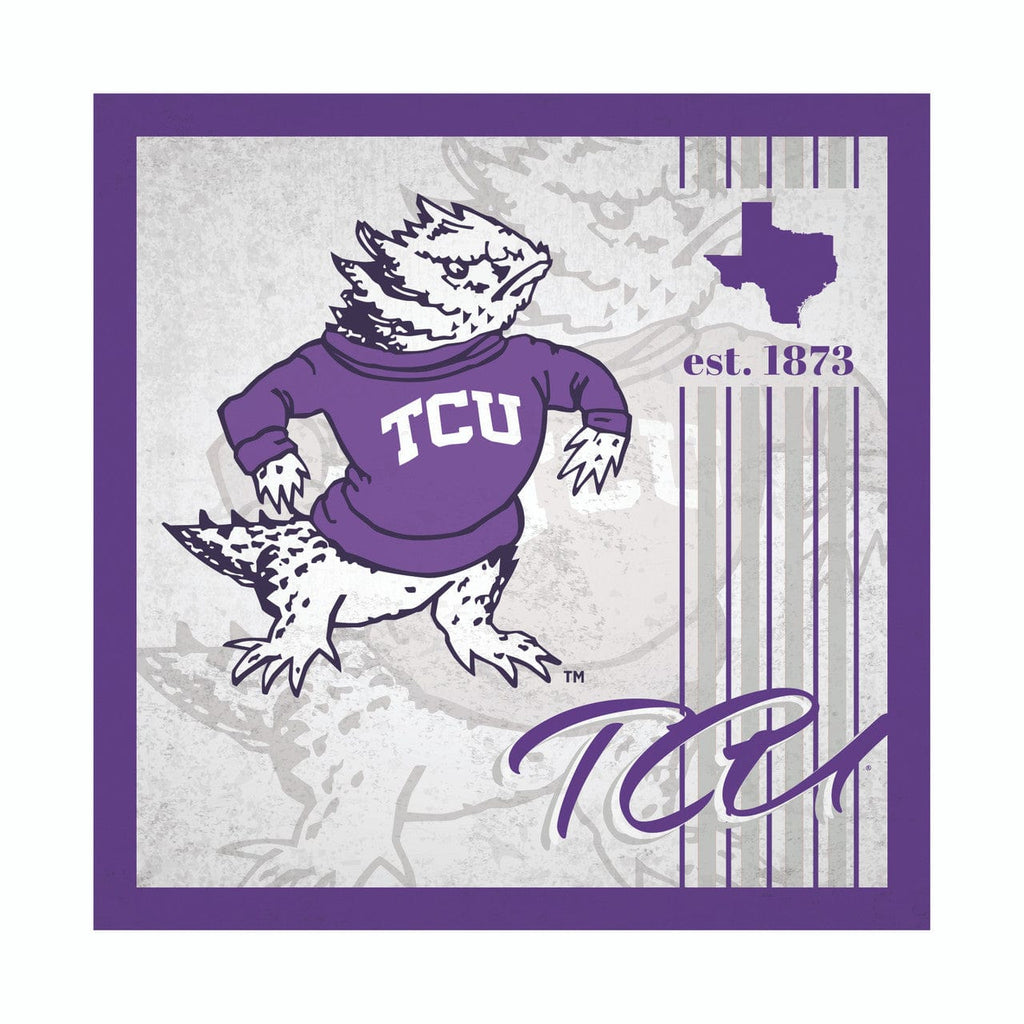 Sign 10x10 Album TCU Horned Frogs Sign Wood 10x10 Album Design 878461370518