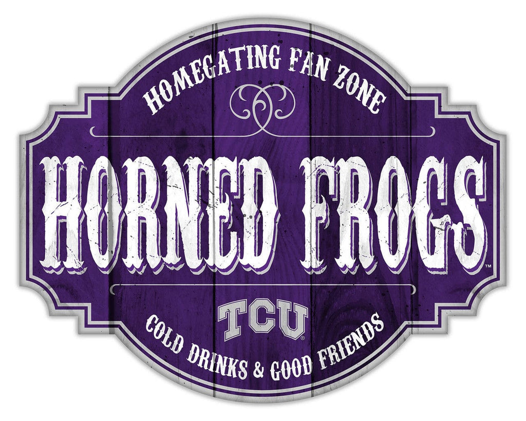 Signs TCU Horned Frogs Sign Wood 12 Inch Homegating Tavern 878461182173