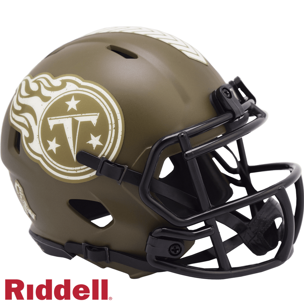 Salute to Service Helmets Tennessee Titans Helmet Riddell Replica Mini Speed Style Salute To Service 095855633862