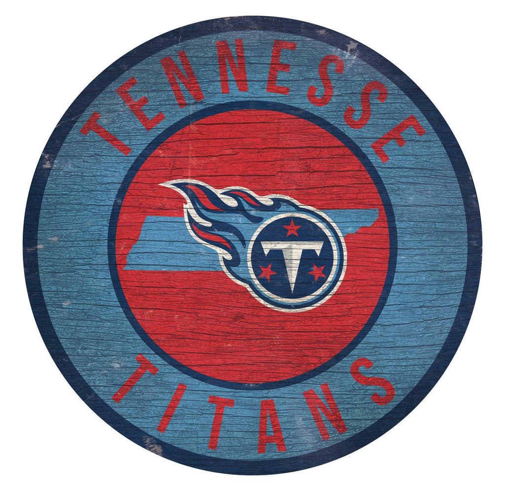 Sign 12 Round State Design Tennessee Titans Sign Wood 12 Inch Round State Design 878460202346