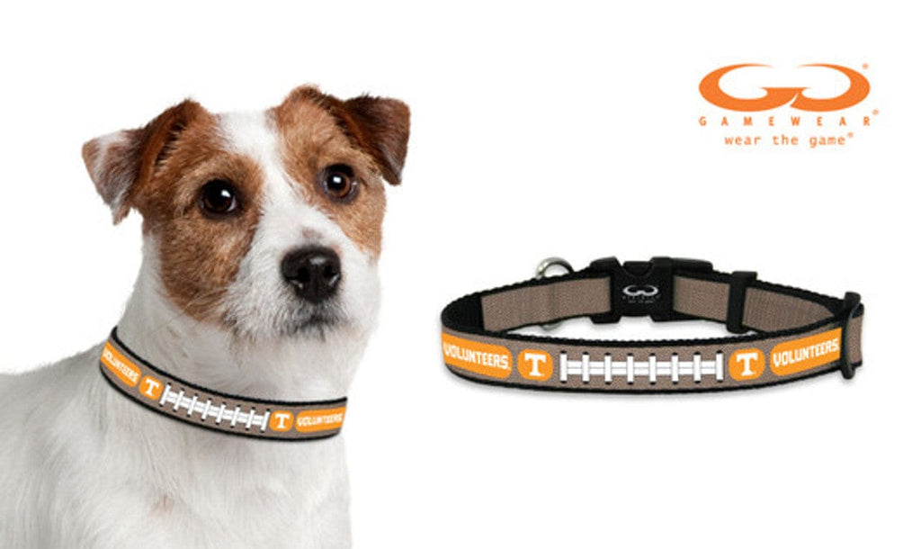 Pet Collar Small Tennessee Volunteers Classic Leather Small Football Collar 814428028498