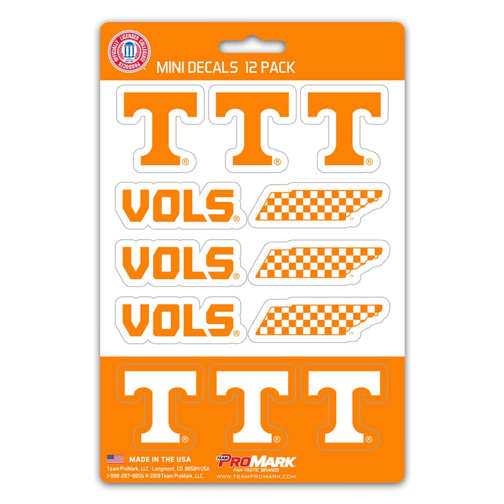 Decal Set Mini 12 Pack Tennessee Volunteers Decal Set Mini 12 Pack - Special Order 681620912654