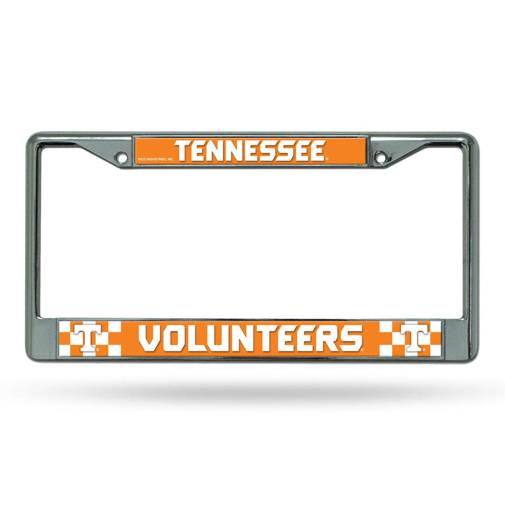 License Frame Chrome Tennessee Volunteers License Plate Frame Chrome Printed Insert 767345458094