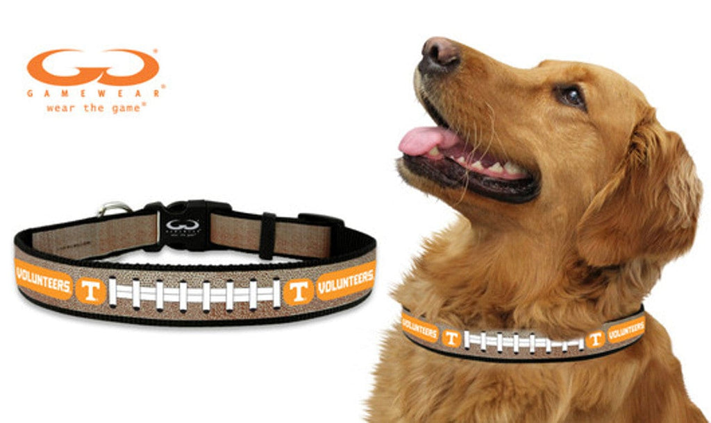 Tennessee Volunteers Tennessee Volunteers Pet Collar Classic Football Leather Size Large CO 814428028450
